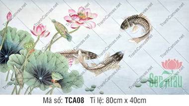 Hình Cá Chép May Mắn TCA08, Tranh Cá Chép Đẹp Nhất