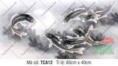 Tranh Cá Chép Đẹp Nhất TCA12, Hình Ảnh Cá Chép
