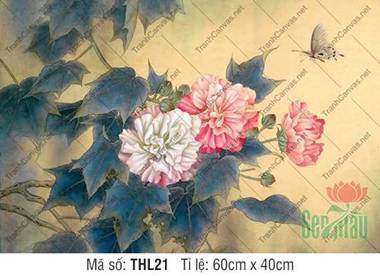 Tranh Hoa Bướm THL21, Tranh Treo Tường