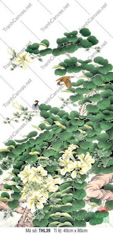 Tranh Hoa Và Chim THL39, Tranh Treo Tường