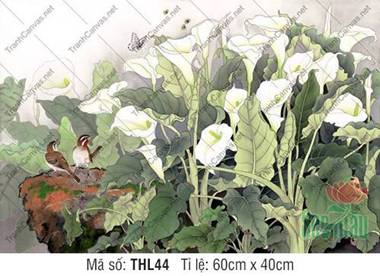 Tranh Hoa Và Chim THL44, Tranh Hoa