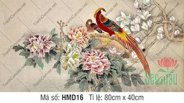 Hình Hoa Mẫu Đơn Đẹp HMD16, Tranh Hoa Mẫu Đơn Đẹp