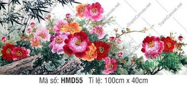 Tranh Hoa Mẫu Đơn Hiện Đại HMD55