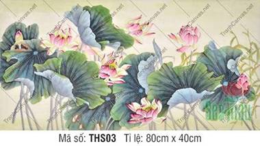 Tranh Hoa Sen Nghệ Thuật THS03, Tranh In Hoa Sen