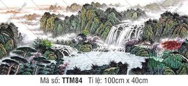 Khung Tranh Thủy Mặc TTM84, Tranh Thủy Mặc Khổ Lớn