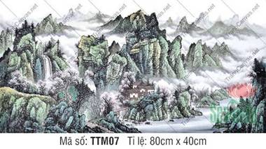Tranh Thủy Mặc Núi Non TTM07, Tranh Thủy Mặc Núi