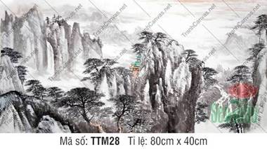 Tranh Thủy Mặc Tối Giản TTM28, Tranh Thủy Mặc