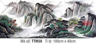 Tranh Thủy Mặc Tối Giản TTM58, Tranh Thủy Mặc Đẹp