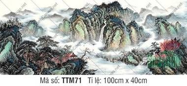 Tranh Thủy Mặc Treo Phòng Khách TTM71, Tranh Thủy Mặc