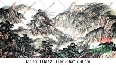 Tranh Thủy Mặc Treo Tường TTM12, Tranh Thủy Mặc Đẹp