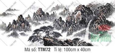 Tranh Thủy Mặc Treo Tường TTM72, Tranh Thủy Mặc Đẹp