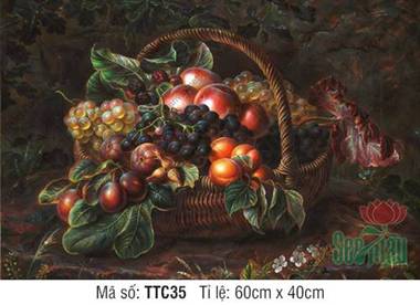 Tranh Tĩnh Vật Cổ Điển TTC35, In Tranh Tĩnh Vật