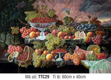 Tranh Tĩnh Vật Màu TTC29, Tranh Tĩnh Vật Trang Trí