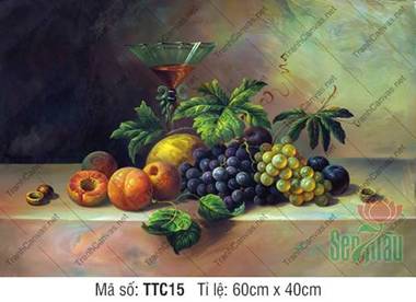 Tranh Tĩnh Vật Vẽ TTC15, Tranh Tĩnh Vật Hoa Và Quả